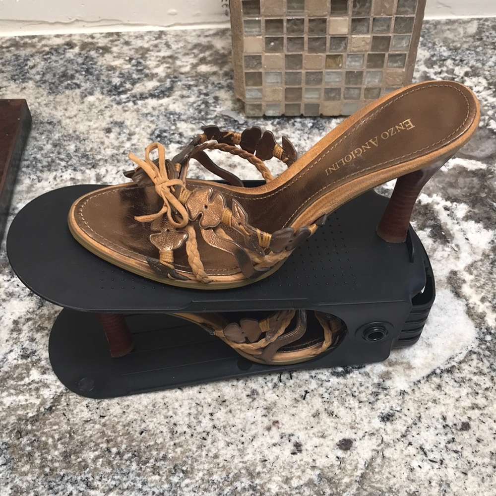 Brown & bronze heels 👠